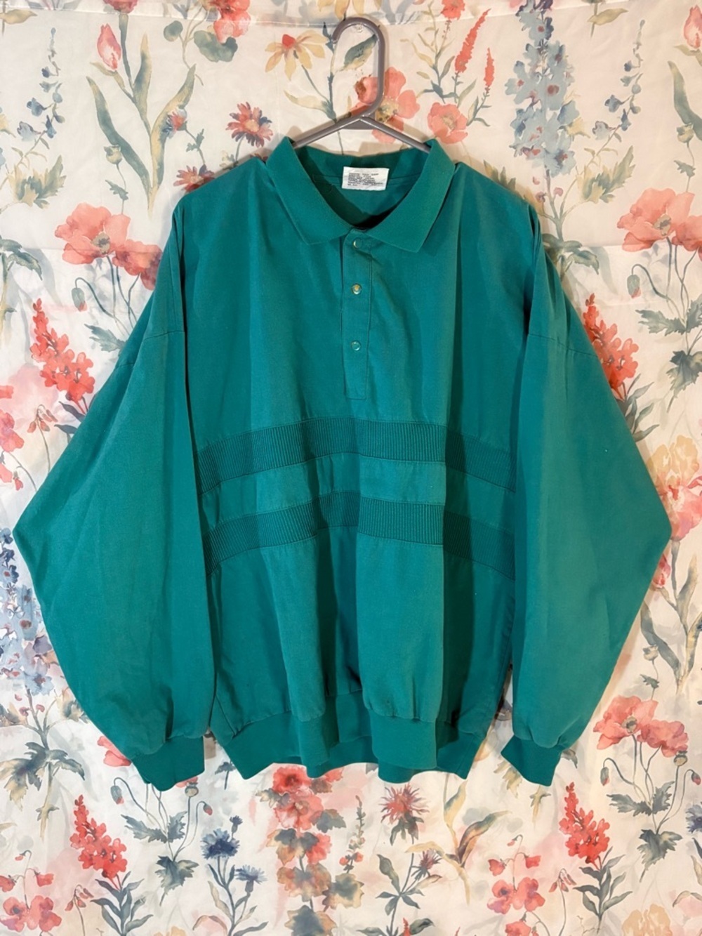 Men's Teal V-Neck Pullover Sweater